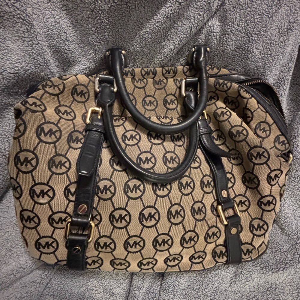 Michael Kors Black and Tan Women's Bag